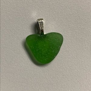 Green sea glass pendant